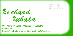 richard kubala business card